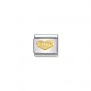 Nomination Classic Gold Bride Heart Charm 030162/33
