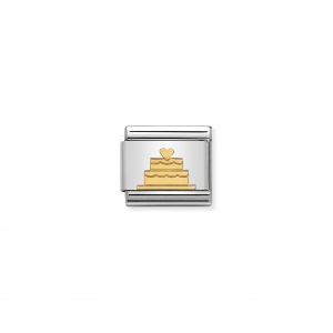 Nomination Classic Gold Tiered Cake Charm 030162/40