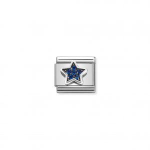 Nomination Silvershine Star Blue CZ Charm 330323/09