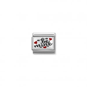 Nomination Silvershine Be Mine with Red Hearts Charm 330208/52