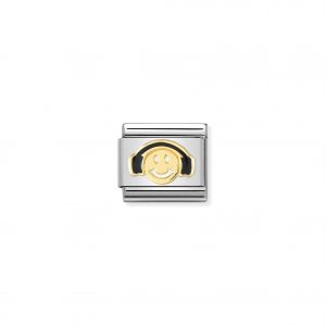 Nomination Classic Gold Smile with Headphones Charm 030272/56