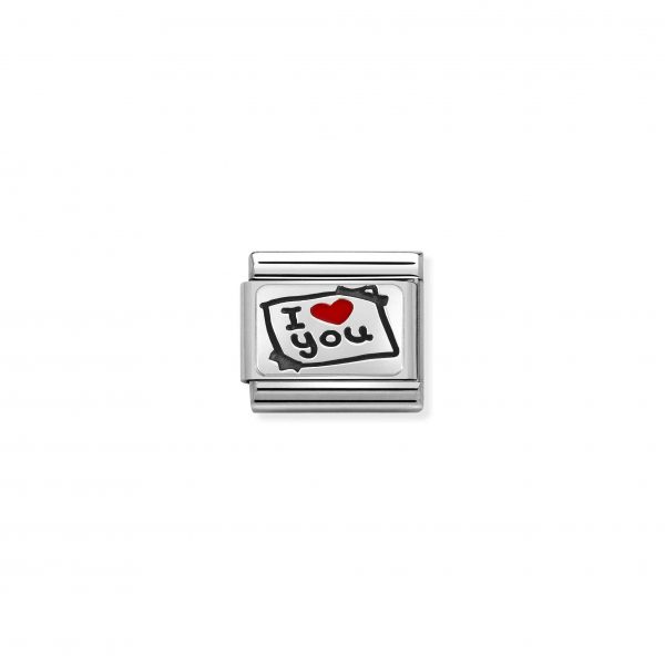 Nomination Silvershine I Love You Post It Charm 330208/50