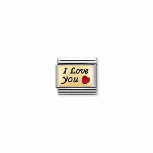 Nomination Classic Gold I Love You Heart Charm 030284/55